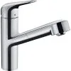 HANSGROHE Keukenkraan Focus M42 150 Met Uittrekbare Handdouche 71814000 Chroom