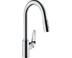 HANSGROHE Keukenkraan Focus M42 220 Met Uittrekbare Handdouche En SBox 71820000 Chroom