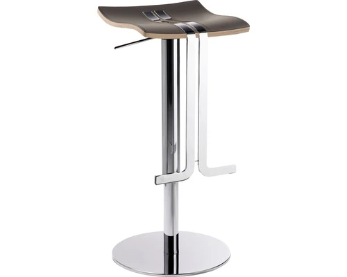 Mayer Sitzmöbel MAYER Barkruk Wave 86x39x39 Cm Chroom/bruin