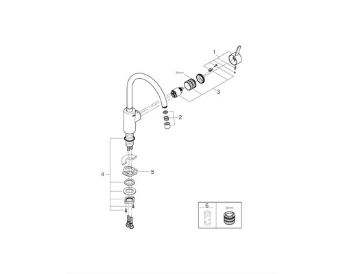 GROHE Keukenkraan Eurosmart Cosmopolitan 32843DC2 Supersteel - Afbeelding 2