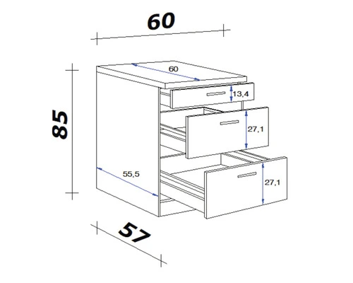 Flex-Well FLEX WELL Onderkast Samoa Wit 60x60x85 Cm - Afbeelding 5