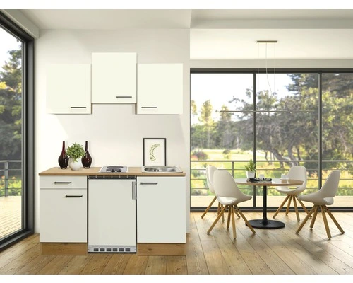 Flex-Well FLEX WELL Minikeuken Met Apparatuur Vintea Magnolia Mat 150,5x60 Cm