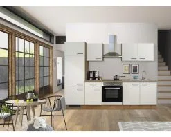 Flex-Well FLEX WELL Keukenblok Met Apparatuur Vintea Magnolia Mat 270x60 Cm