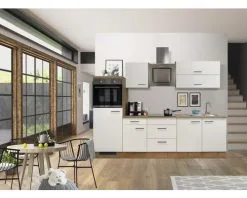 Flex-Well FLEX WELL Keukenblok Met Apparatuur Vintea Magnolia Mat 270x60 Cm