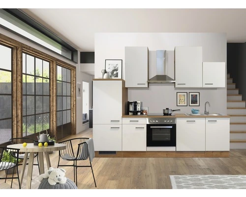 Flex-Well FLEX WELL Keukenblok Met Apparatuur Vintea Magnolia Mat 280x60 Cm