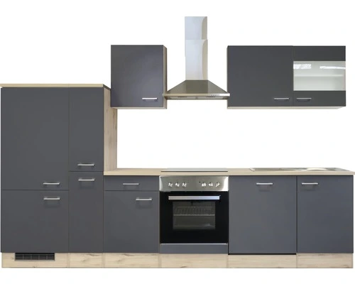 Flex-Well FLEX WELL Keukenblok Met Apparatuur Tiago Basaltgrijs Mat 310x60 Cm - Afbeelding 9