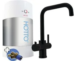HOTTO Kokendwaterkraan Quadro Combiset Incl. Mengventiel 5 L Zwart