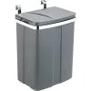 Wenko Inbouwafvalemmer Deur 12 Liter Grijs