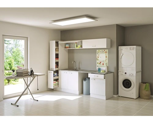 Flex-Well FLEX WELL Keukenblok Zonder Apparatuur Lucca Wit Mat 240x60 Cm - Afbeelding 2