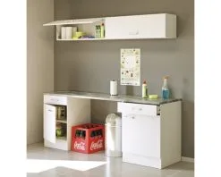 Flex-Well FLEX WELL Keukenblok Zonder Apparatuur Lucca Wit Mat 210x60 Cm