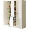 Flex-Well FLEX WELL Hoge Kast En Apothekerskast Lucca Wit Mat 130x60 Cm