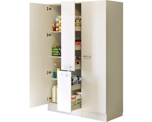 Flex-Well FLEX WELL Hoge Kast En Apothekerskast Lucca Wit Mat 130x60 Cm