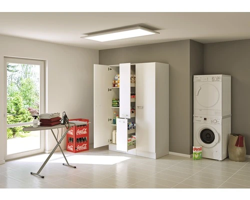 Flex-Well FLEX WELL Hoge Kast En Apothekerskast Lucca Wit Mat 130x60 Cm - Afbeelding 2