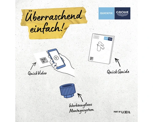 GROHE QUICKFIX GROHE Keukenkraan Start Loop Hoge Uitloop 31374001 Chroom - Afbeelding 4