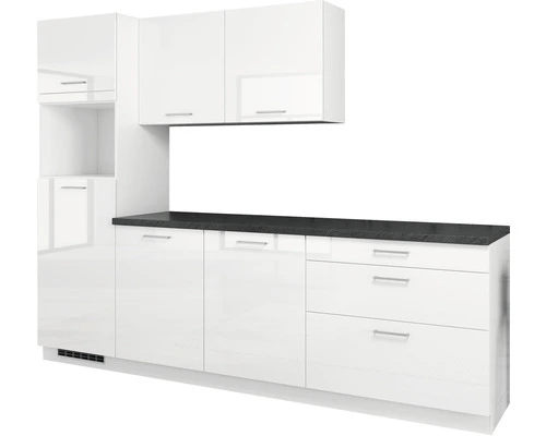 PICCANTE Keukenblok Solaro Zonder Apparatuur Wit Hoogglans Links - Afbeelding 2