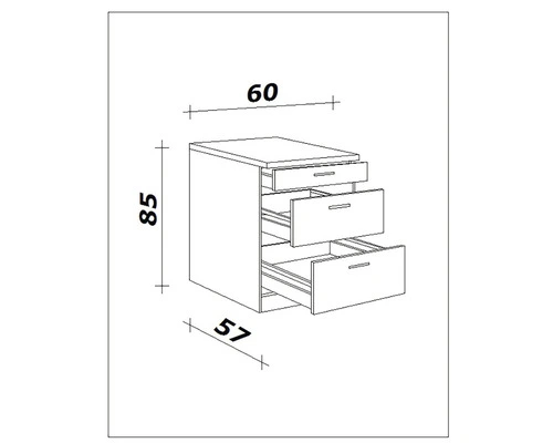 Flex-Well FLEX WELL Onderkast Samoa Wit 60x60x85 Cm - Afbeelding 4