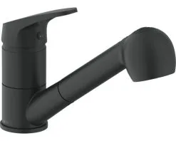 AVITAL Keukenkraan Esteril Met Uittrekbare Handdouche Zwart