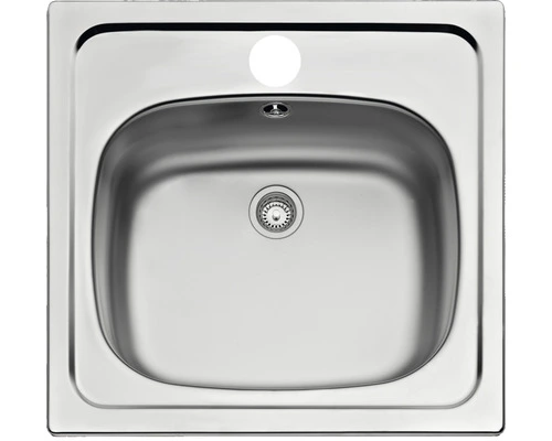 CENTA Opbouwspoelbak Gudja 50 RVS 51x50 Cm Met Kraangat