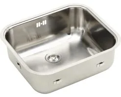 Inbouwspoelbak RVS Rechthoek 44,5x39,3 Cm Met Korfplug