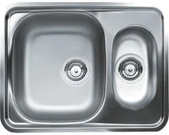 Inbouwspoelbak RVS Rechthoek 61,5x 49 Cm Met 2 Korfpluggen