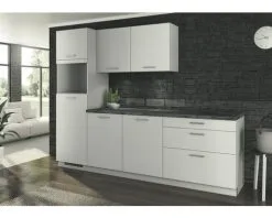 PICCANTE Keukenblok Zonder Apparatuur Solaro Lichtgrijs 270 Cm Links