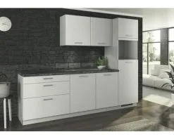 PICCANTE Keukenblok Zonder Apparatuur Solaro Lichtgrijs 270 Cm Rechts