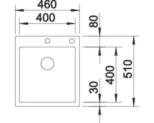 BLANCO Spoelbak Claron RVS Durinox® 46x51 Cm - Afbeelding 3