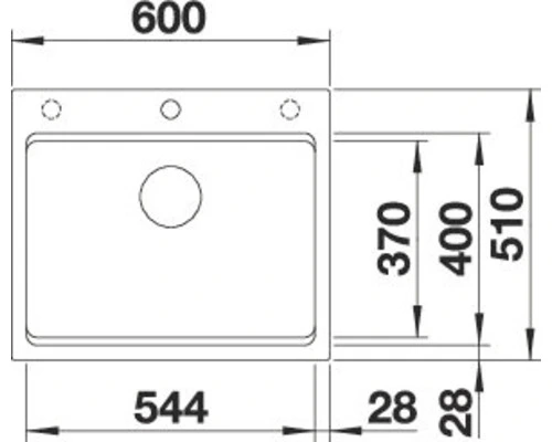 BLANCO Spoelbak Etagon 6 Antraciet 60x51 Cm - Afbeelding 3