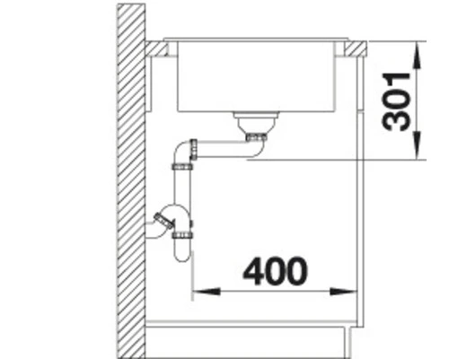 BLANCO Spoelbak Elon 45 S Alumetallic 65x50 Cm - Afbeelding 3