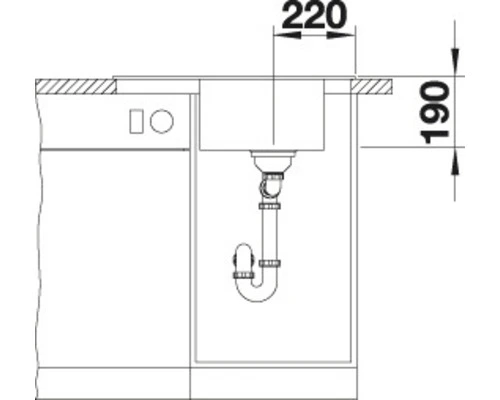BLANCO Spoelbak Elon 45 S Alumetallic 65x50 Cm - Afbeelding 4