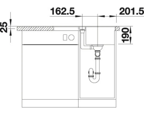 BLANCO Spoelbak Lexa 40 S Alumetallic 68x50 Cm - Afbeelding 4