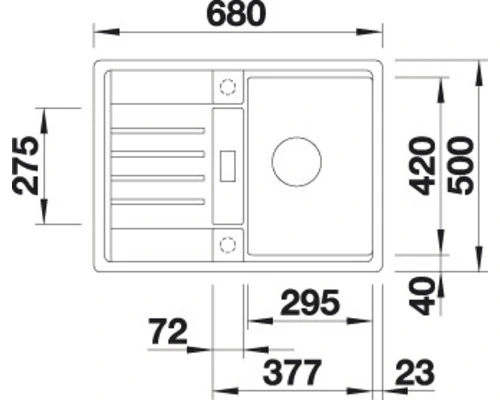 BLANCO Spoelbak Lexa 40 S Alumetallic 68x50 Cm - Afbeelding 5