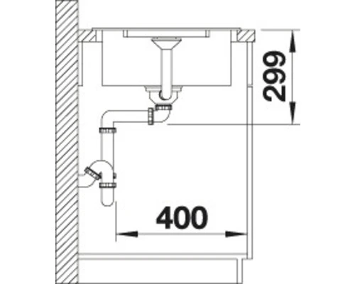 BLANCO Spoelbak Lexa 40 S Alumetallic 68x50 Cm - Afbeelding 6