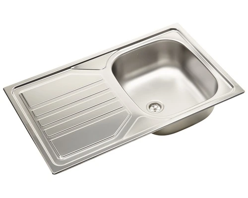 Opbouwspoelbak RVS Enkel 80x50 Cm Met Afdruip En Stop - Afbeelding 3