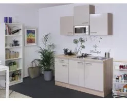 Flex-Well FLEX WELL Minikeuken Met Apparatuur Nepal Kashmir Glanzend 150,5x60 Cm