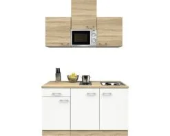 Flex-Well FLEX WELL Minikeuken Met Apparatuur Samoa Wit En Sonoma Eiken Mat 150,5x60 Cm