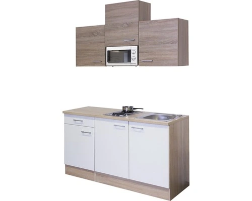 Flex-Well FLEX WELL Minikeuken Met Apparatuur Samoa Wit En Sonoma Eiken Mat 150,5x60 Cm - Afbeelding 3