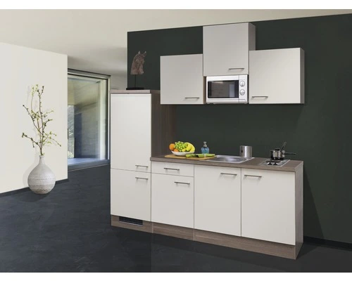 Flex-Well FLEX WELL Keukenblok Met Apparatuur Eico Magnoliawit Mat 210x60 Cm