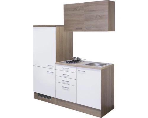 Flex-Well FLEX WELL Minikeuken Met Apparatuur Samoa Wit En Sonoma Eiken Mat 160x60 Cm - Afbeelding 3