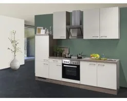 Flex-Well FLEX WELL Keukenblok Met Apparatuur Eico Magnoliawit Mat 270x60 Cm