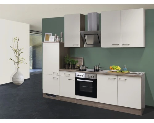 Flex-Well FLEX WELL Keukenblok Met Apparatuur Eico Magnoliawit Mat 270x60 Cm