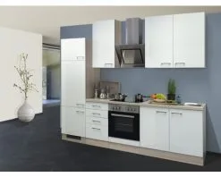 Flex-Well FLEX WELL Keukenblok Met Apparatuur Abaco Parelmoer Glanzend 270x60 Cm