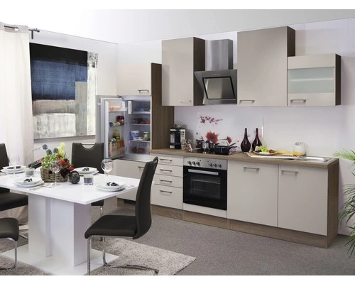 Flex-Well FLEX WELL Keukenblok Met Apparatuur Nepal Kashmir Glanzend 280x60 Cm