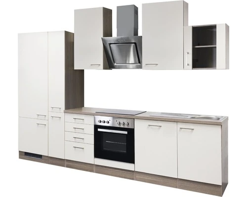 Flex-Well FLEX WELL Keukenblok Met Apparatuur Eico Magnoliawit Mat 310x60 Cm - Afbeelding 6