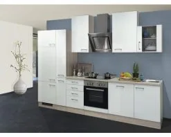 Flex-Well FLEX WELL Keukenblok Met Apparatuur Abaco Parelmoer Glanzend 310x60 Cm