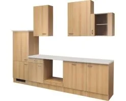 Flex-Well FLEX WELL Keukenblok Zonder Apparatuur Nano Beuken-decor Mat 280x60 Cm