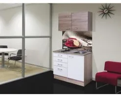 Flex-Well FLEX WELL Minikeuken Met Apparatuur Samoa Wit Mat 100x60 Cm