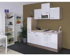 Flex-Well FLEX WELL Minikeuken Met Apparatuur Valero Wit Hoogglans 180x60 Cm