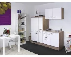 Flex-Well FLEX WELL Minikeuken Met Apparatuur Valero Wit Hoogglans 190x60 Cm