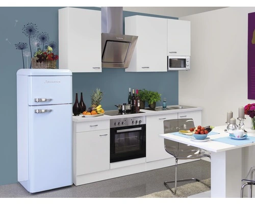 Flex-Well FLEX WELL Keukenblok Met Apparatuur Wito Wit Mat 220x60 Cm